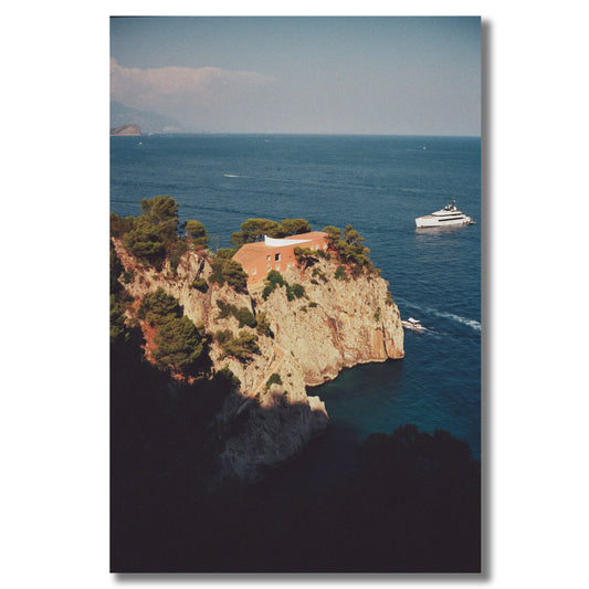 Casa Malaparte cliffside landscape in Capri, Italy – limited edition fine art print by Lorenzo Botero