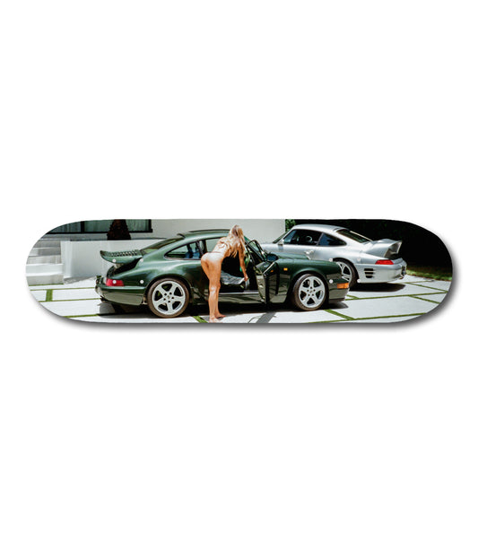 Hayley Ass skate deck by Lorenzo Botero with colorful graphic design, showcasing a vibrant, artistic illustration on the skateboard.