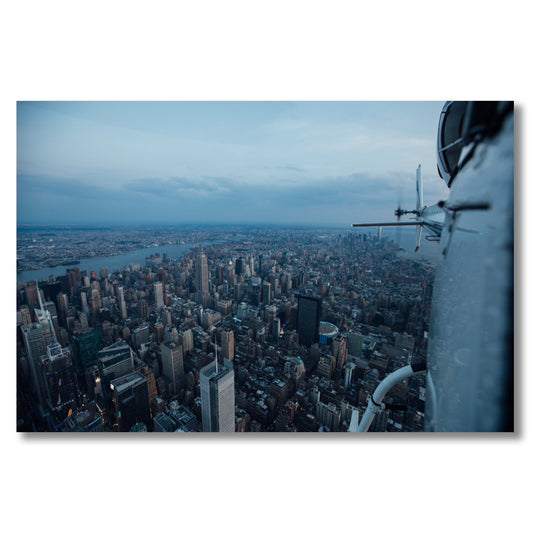 Aerial helicopter view of Manhattan, New York City – limited edition fine art print by Lorenzo Botero